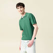 Polo cintr&eacute; manches courtes vert homme