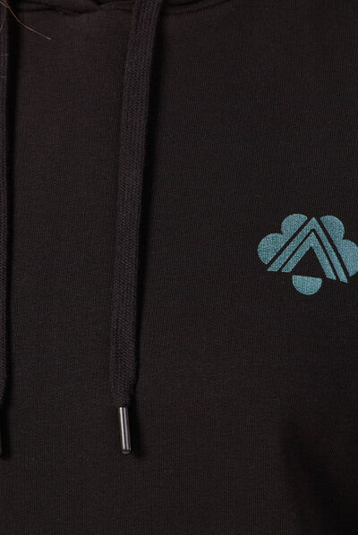 Sweat capuche éco-responsable noir femme
