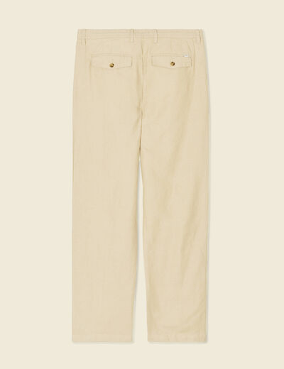 Pantalon chino straight beige homme