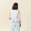 Blouse sans manches bleu pastel femme