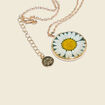 Collier avec pendentif vert pastel femme