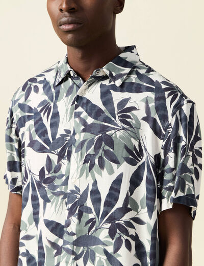Chemise manches courtes bleu homme
