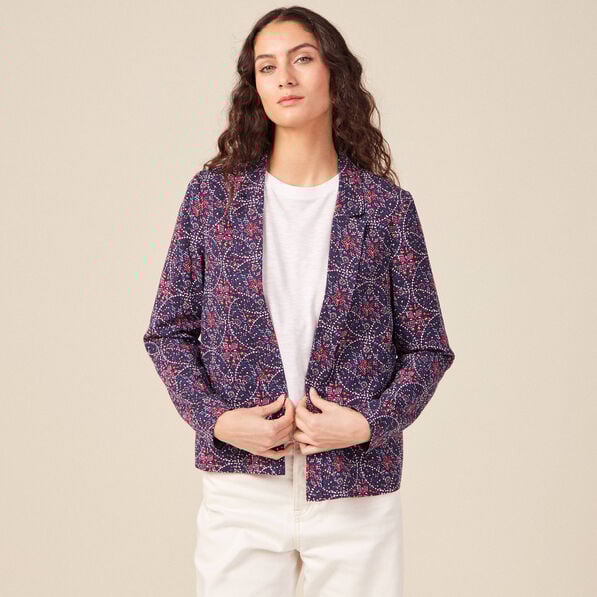veste esprit blazer droite bleu marine femme Veste esprit blazer droite bleu marine femme