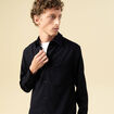 Surchemise col classique manches longues bleu marine homme