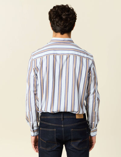 Chemise manches longues bleu ciel homme