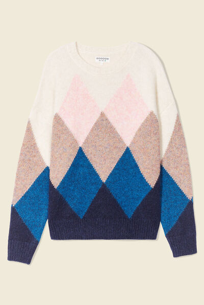 Pull éco-responsable rouge clair femme