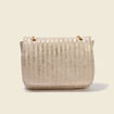 Sac bandouli&egrave;re avec doublure couleur or femme