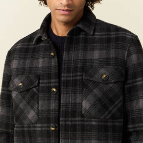 Surchemise manches longues gris foncé homme