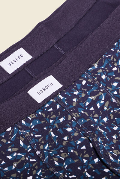 Lot 2 boxers bleu foncé homme