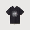 T-shirt oversize en coton noir femme