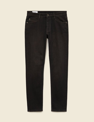 Jeans straight 5 poches marron homme