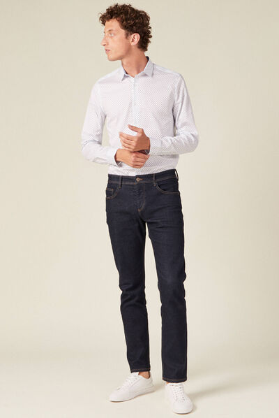 Chemise manches longues blanc homme
