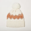 Bonnet à pompon ecru femme