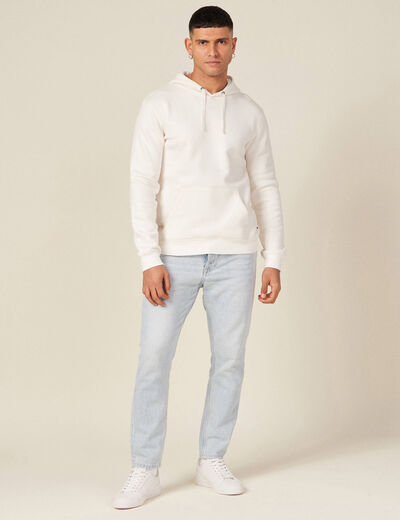 Sweat manches longues ecru homme