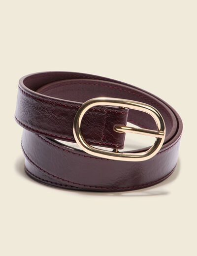 Ceinture fine prune femme