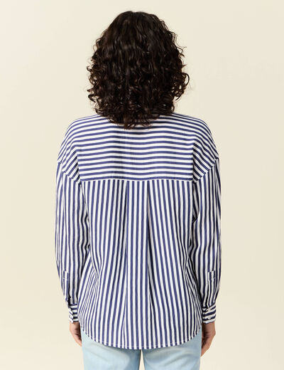 Chemise manches longues bleu ciel femme