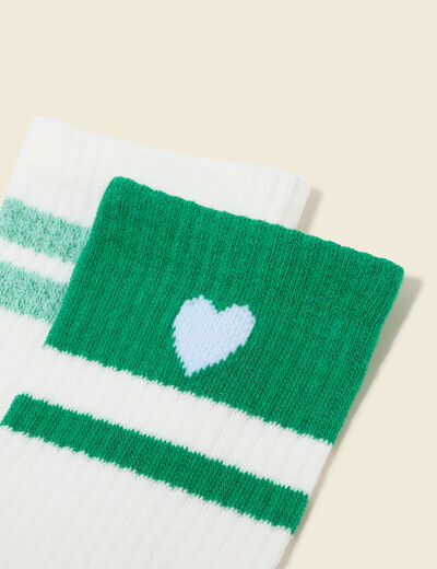 Lot de 2 paires de chaussettes vert femme