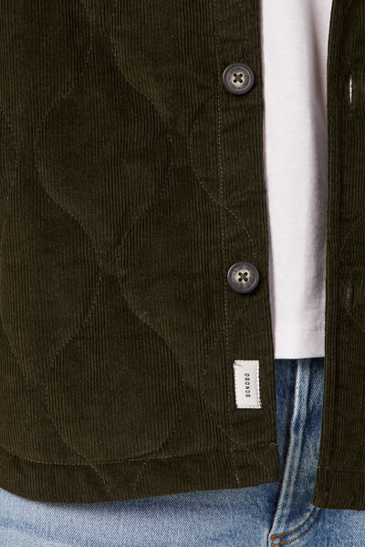 Surchemise éco-responsable vert kaki homme