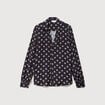 Blouse manches longues bleu marine femme