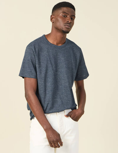 T-shirt manches courtes bleu marine homme