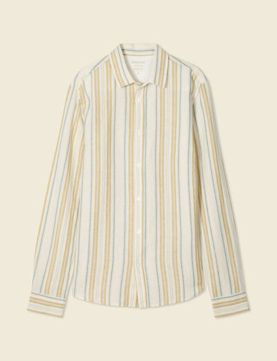 Chemise manches longues ecru homme