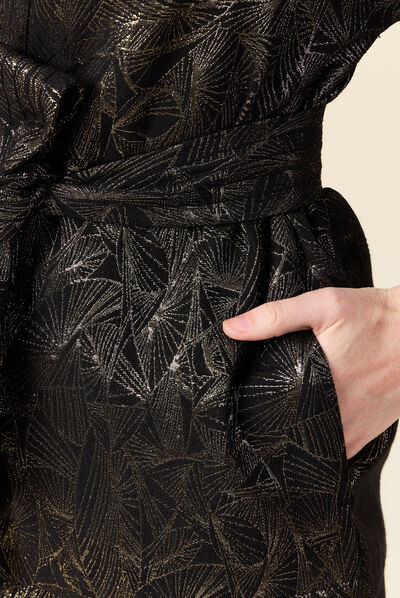 Veste droite éco-responsable couleur or femme