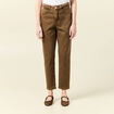 Jeans mom 7/8ème marron foncé femme