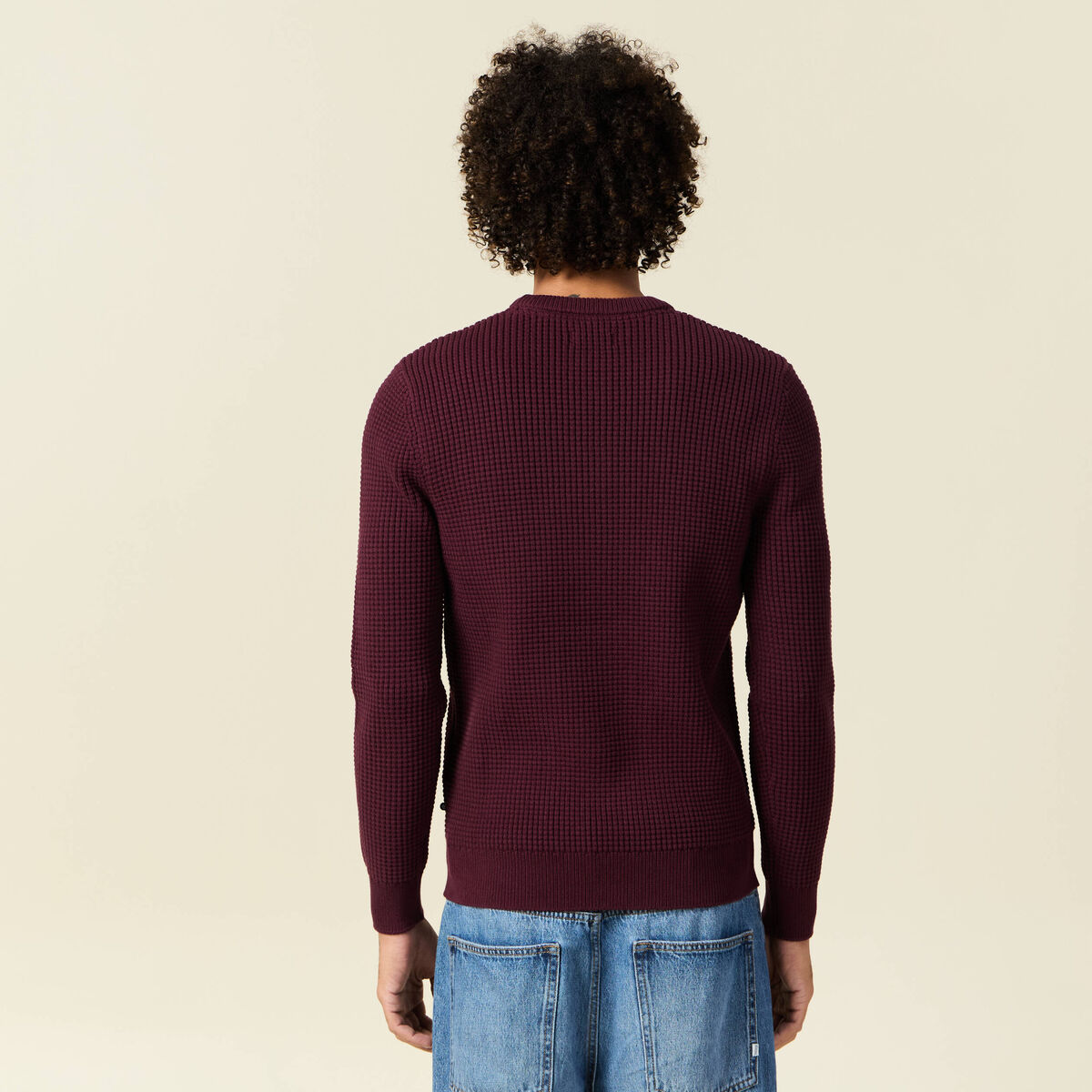 Pull éco-responsable prune homme