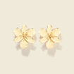 Boucles d'oreilles forme fleur jaune pastel femme