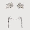 Lot de 2 paires de boucles d'oreilles couleur argent femme