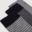 Lot de 3 paires chaussettes hautes noir homme