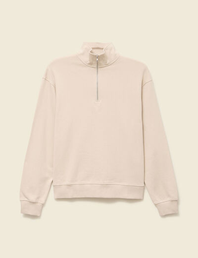 Sweat manches longues en coton sable homme