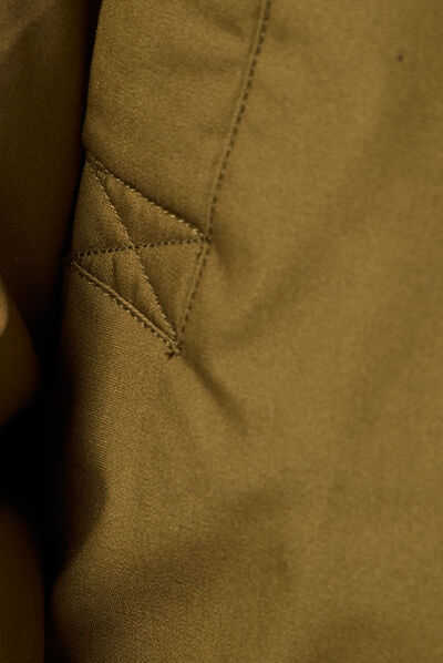 Parka droite à capuche camel homme