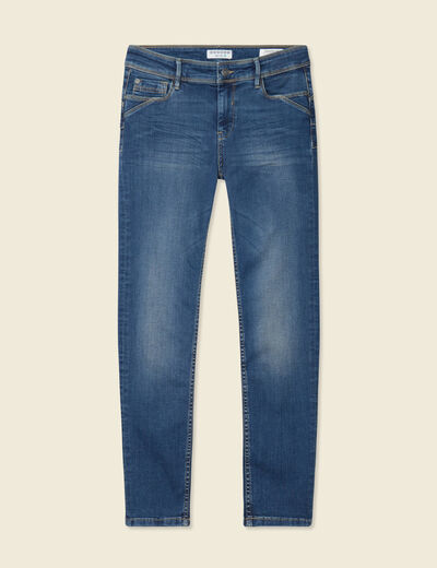 Jeans skinny push up 7/8ème denim stone femme