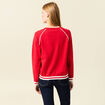 Pull manches longues rouge femme