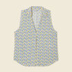 Blouse sans manches bleu femme