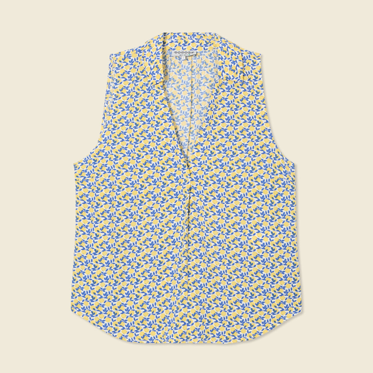 Blouse sans manches bleu femme