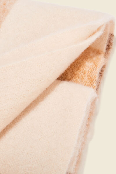 Écharpe à franges beige homme