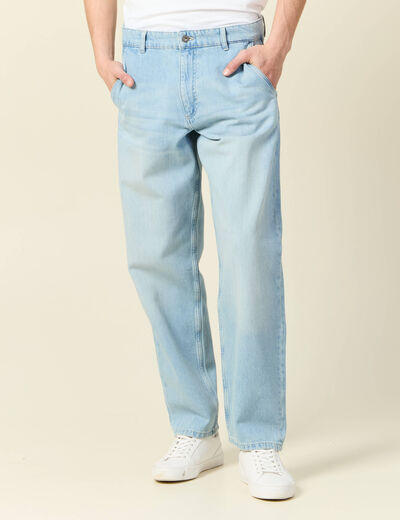Jeans chino relax denim bleach homme