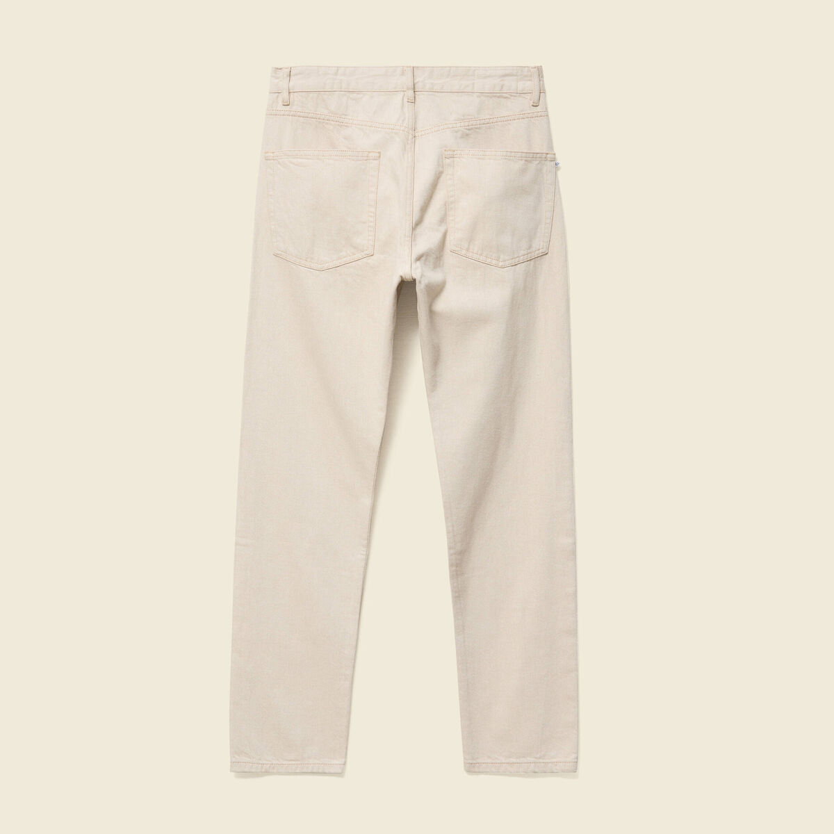 Jeans straight longueur 32 en coton ecru homme