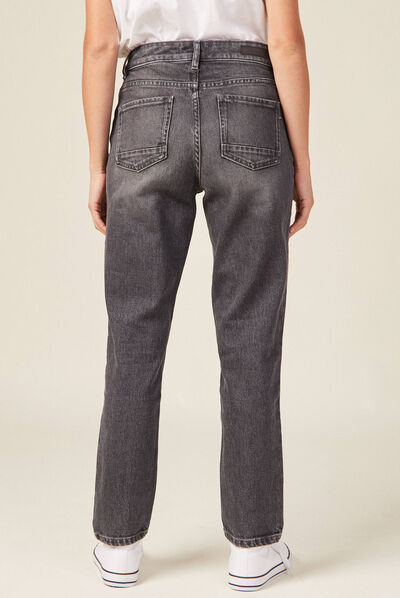 Jeans slim 7/8ème denim gris femme