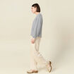 T-shirt manches longues ecru femme