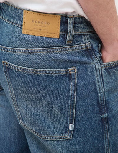 Jeans large relaxed denim stone homme