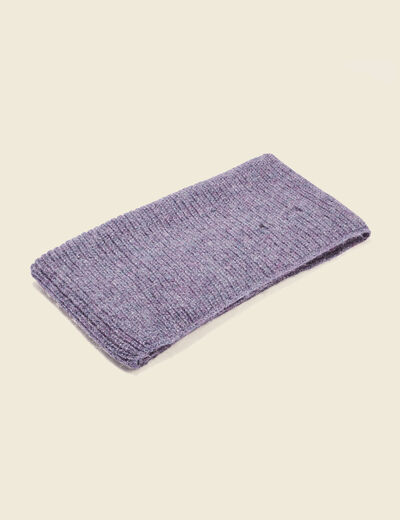 Snood tricoté fabriqué en France gris foncé femme