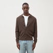 Cardigan manches longues marron homme