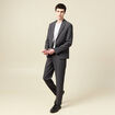Blazer manches longues col tailleur gris fonc&eacute; homme