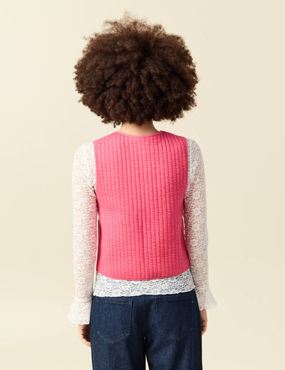Gilet r&eacute;versible droit sans manches multicolore femme