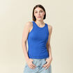 Débardeur 2 en 1 avec brassière intégrée bleu electrique femme