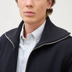 Blouson col camionneur manches longues bleu marine homme