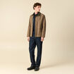 Polo manches longues en coton bleu marine homme